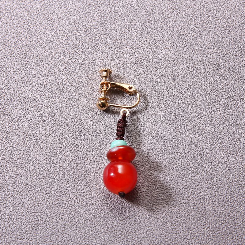Wholesale Single Imitation Turquoise Ethnic Tibetan Ear Clip